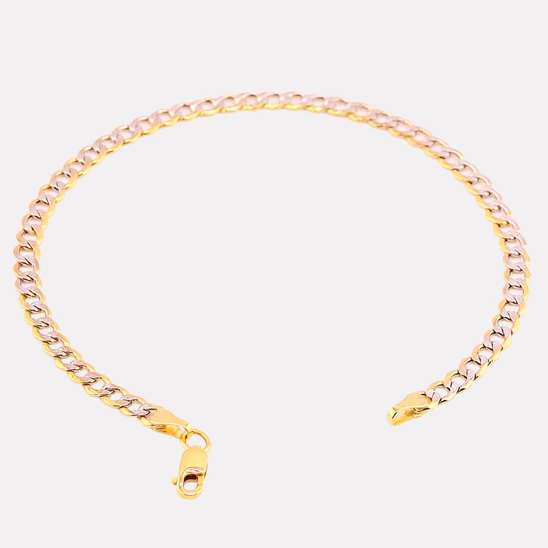 Pulso Eslabon Dimant. 14k 2.2g 21cm
